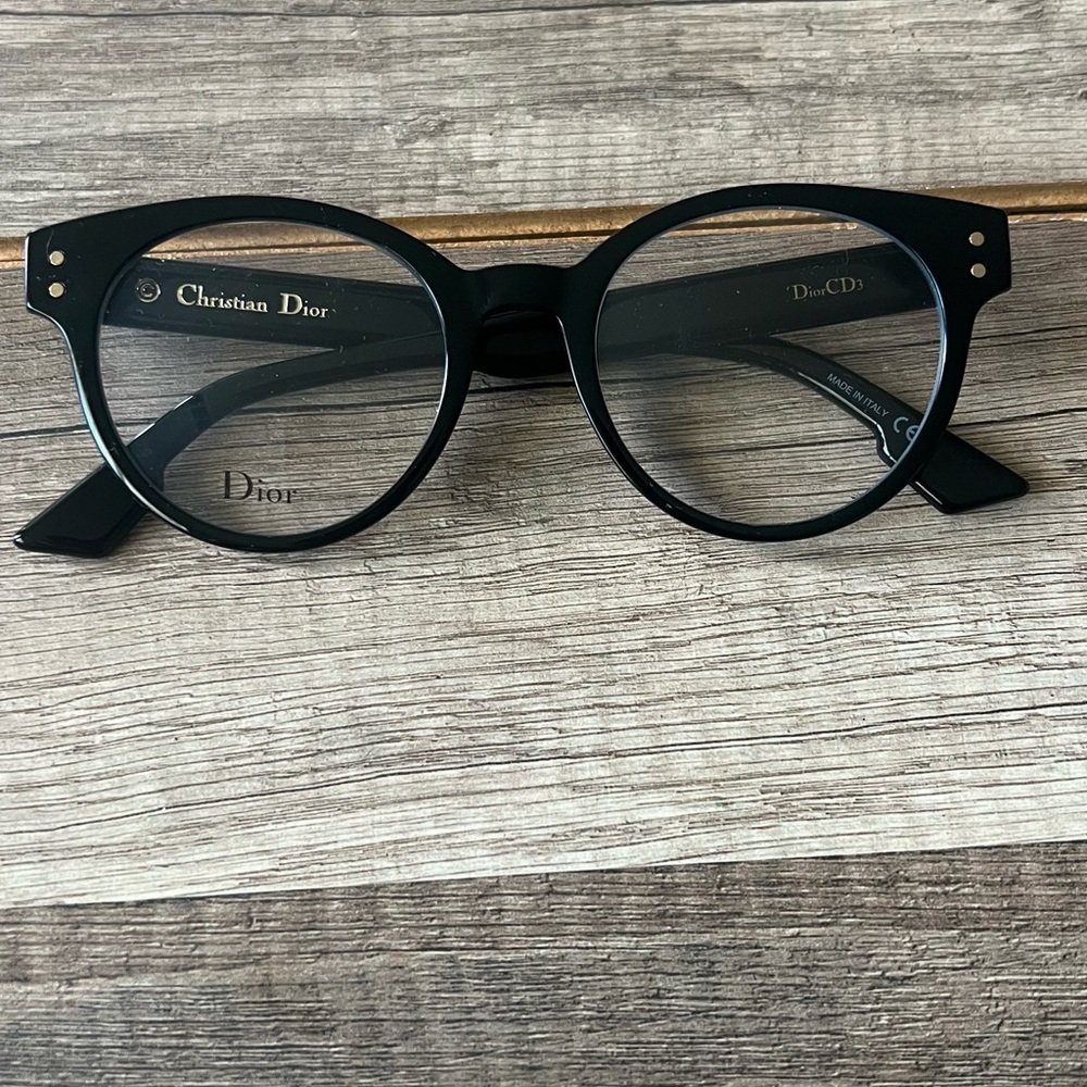 Dior CD3 Plastic Eyeglass Frame in Black